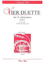 4 Duette des 18. Jahrhunderts Band 1 für 2 Fagotte, Partitur und Stimmen 