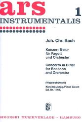 Bach, Johann Christian: Konzert B-Dur für Fagott und Orchester Klavierauszug 