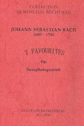 Bach, Johann Sebastian: 7 Favourites für 4 Saxophone (SATB) Partitur und Stimmen 