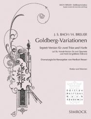 Bach, Johann Sebastian: EE5448 Goldberg-Variationen für Flöte, Klarinette, Fagott, Violine, Viola, Violoncello und Harfe, Partitur und Stimmen (Horn in F und Kontrabass ad lib) 