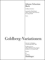 Bach, Johann Sebastian: Goldberg-Variationen BWV988 für Oboe, Klarinette, Horn und Fagott, Partitur 