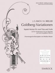 Bach, Johann Sebastian: Goldberg-Variationen für Flöte, Klarinette, Fagott, Violine, Viola, Violoncello und Harfe, Partitur und Stimmen (Horn in F und Kontrabass ad lib) 