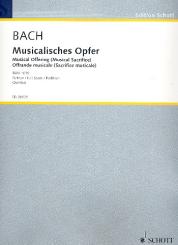 Bach, Johann Sebastian: Musikalisches Opfer BWV1079 für 2 Violinen, Viola, Violoncello, Kontrabass, Orgel, Flöte, und Fagott,  Partitur 