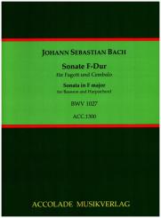 Bach, Johann Sebastian: Sonate F-Dur BWV1027 für Fagott und Klavier 