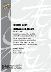 Bacri, Nicolas: Notturno ed Allegro op.151b für Klavier, Violine (oder Flöte), Violoncello (oder Fagott), Klarinette und Horn, Partitur und Stimmen 