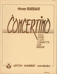 Barraud, Henry: Concertino für Klavier, Flöte, Klarinette, Horn und Fagott, Partitur und Stimmen 