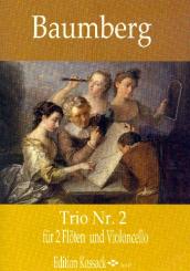 Baumberg, J.C.: Trio op.1,2 für 2 Flöten und Violoncello (Fagott), Partitur und Stimmen 