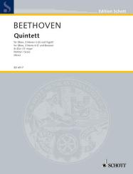 Beethoven, Ludwig van: Quintett Es-Dur für Oboe, 3 Hörner in Es und Fagott, Partitur 