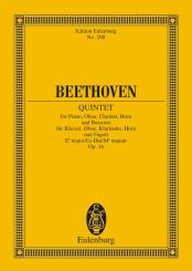 Beethoven, Ludwig van: Quintett op.16 für Klavier, Oboe, Klarinette, Horn, Fagott, Studienpartitur 