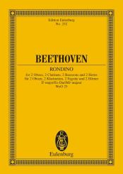 Beethoven, Ludwig van: Rondino Es-Dur für 2 Oboen, 2 Klarinetten, 2 Fagotte und 2 Hörner, Studienpartitur 