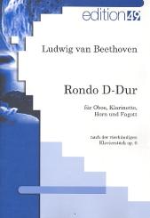 Beethoven, Ludwig van: Rondo D-Dur op.6 für Oboe, Klarinette, Horn und Fagott, Partitur und Stimmen 