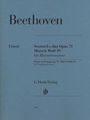 Beethoven, Ludwig van: Sextett Es-Dur op.71  und  Marsch WoO29 für 2 Klarinetten, 2 Fagott und 2 Hörner, Stimmen 