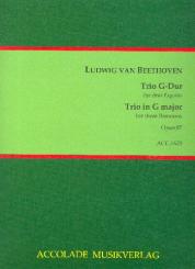 Beethoven, Ludwig van: Trio G-Dur op.87 für 3 Fagotte, Partitur und Stimmen 