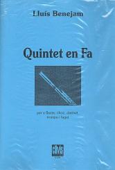 Benejam,  Lluís: Quintett F-Dur für Flöte, Oboe, Klarinette, Horn und Fagott, Partitur und Stimmen 
