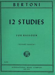 Bertoni, Umberto: 12 Studies for bassoon 