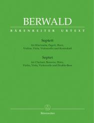 Berwald, Franz Adolf: Septett für Klarinette, Fagott, Horn, Violine, Viola, Violoncello, und Kontrabass,  Stimmen 