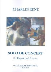 Bibard, Charles-Oliver-René (gen. Charles-René): Solo de concert für Fagott und Klavier für Fagott, Violine, Viola und Violoncello, Stimmen 