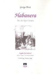 Bizet, Georges: Habanera für Bassinstrument in C (Posaune/Fagott/Violoncello) und Klavier, Ausgabe im Bassschlüssel 