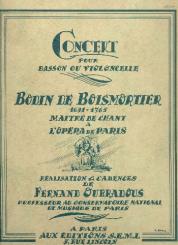 Boismortier, Joseph Bodin de: Concert pour basson (violoncelle) et orchestre à cordes, bassoon (violoncelle) et piano 