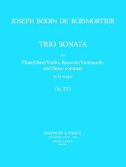 Boismortier, Joseph Bodin de: Triosonate D-Dur op.37,3 für Flöte (Oboe, Violine), Fagott (Violoncello) und Bc 
