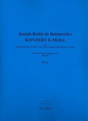 Boismortier, Joseph Bodin de: Konzert e-moll für Altblockflöte (Flöte, Violine, Oboe), obl. Fagott u  
