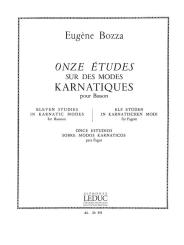 Bozza, Eugène: 11 études sur des modes karnatiques pour basson, 11 Etüden in karnatischen Modi für Fagott 
