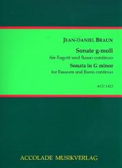 Braun, Jean Daniel: Sonate g-Moll für Fagott und Bc (mit Faksimile) 