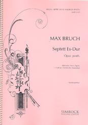 Bruch, Max: Septett Es-Dur op.posth. für Klarinette, Horn, Fagott, 2 Violinen, Violoncello und Kontrabass, Partitur 