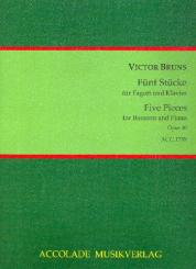 Bruns, Victor: 5 Stücke op.40 für Fagott und Klavier 