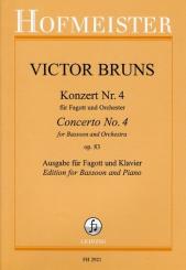 Bruns, Victor: Konzert Nr.4 op.83 für Fagott und Orchester für Fagott und Klavier 