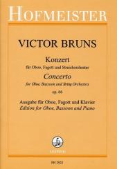Bruns, Victor: Konzert op.66 für Oboe, Fagott und Streichorchester für Oboe, Fagott, und Klavier 