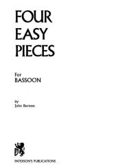 Burness, John: 4 easy pieces for bassoon and piano  