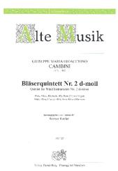 Cambini, Giuseppe Maria Gioaccino: Quintett d-Moll Nr.2 für Flöte, Oboe, Klarinette, Horn und Fagott, Stimmen 