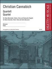 Cannabich, Christian: Quartett für Oboe (Klarinette), Violine, Viola und Violoncello, (Fagott),  Stimmen 