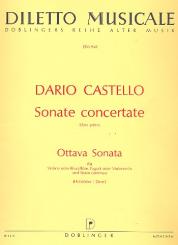 Castello, Dario: Ottava sonata G-Dur für Violine (Blockflöte), Fagott (Violoncello) und Bc 