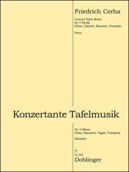 Cerha, Friedrich: Konzertante Tafelmusik für Oboe, Klarinette, Fagott und Trompete, Stimmen 