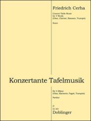 Cerha, Friedrich: Konzertante Tafelmusik für Oboe, Klarinette, Fagott und Trompete, Partitur 