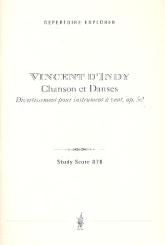 D'Indy, Vincent: Chanson et danses op.50 für Flöte, Oboe, 2 Klarinetten, Horn und 2 Fagotte 