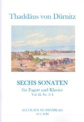 Dürnitz, Freiherr Thaddäus von: 6 Sonaten Band 2 (Nr.3-4) für Fagott und Klavier 