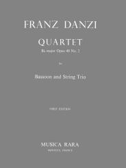 Danzi, Franz: Quartett B-Dur op.40,2 für Fagott und Streichtrio, Partitur und 4 Stimmen 