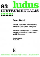 Danzi, Franz: Sextett Es-Dur für 2 Klarinetten, 2 Hörner und 2 Fagotte, Stimmen 
