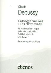 Debussy, Claude: Gollywoog's Cake Walk für Klarinette, Fagott (Violoncello/Bassklarinette) und Klavier, Stimmen 