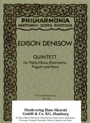Denissow, Edison: Quintett für Flöte, Oboe, Klarinette, Fagott und Horn Studienpartitur 