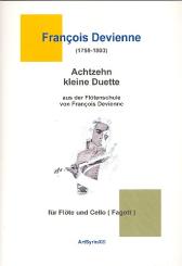 Devienne, Francois: 18 kleine Duette für Flöte und Violoncello (Fagott), Spielpartitur 