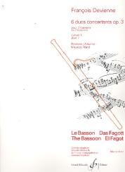 Devienne, Francois: 6 duos concertants vol.1 op.3 (1-3) pour 2 bassons, partition 