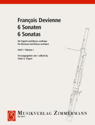 Devienne, Francois: 6 Sonaten Band 1 für Fagott und Bc 