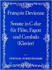 Devienne, Francois: Sonate C-Dur für Flöte, Fagott und Cembalo (Klavier) 