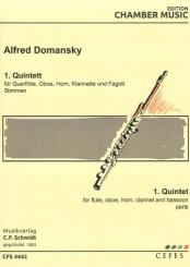 Domansky, Alfred: Quintett Nr.1 für Flöte, Oboe, Klarinette, Horn und Fagott, Stimmen 