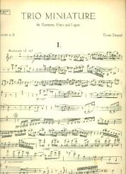 Dressel, Erwin: Trio miniature für Klarinette, Horn und Fagott, Stimmen 