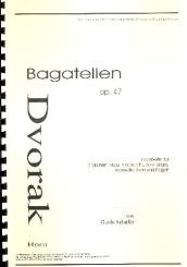 Dvorak, Antonin Leopold: Bagatellen op.47 für Streichquartett, Kontrabass, Klarinette, Horn und Fagott, Partitur und Stimmen 